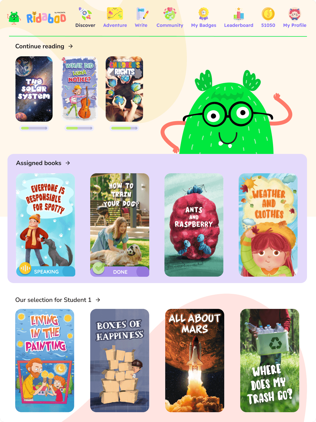 Ridaboo dashboard preview