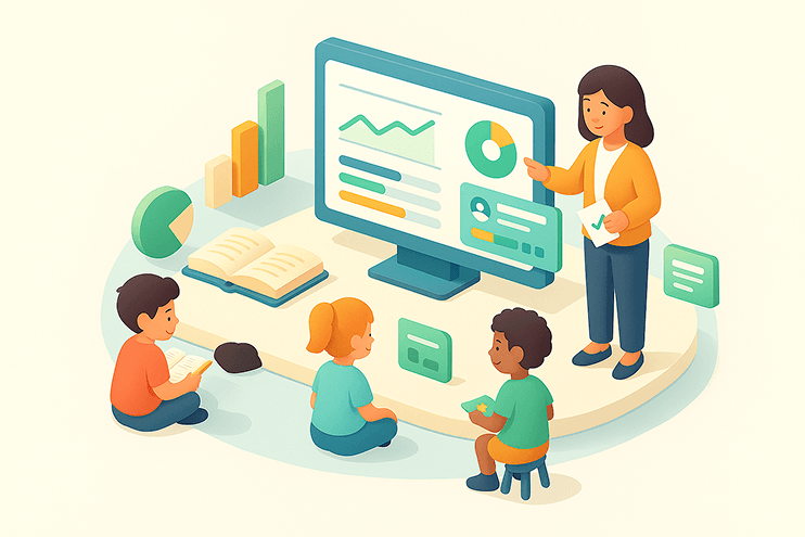 Teacher dashboard showing student analytics